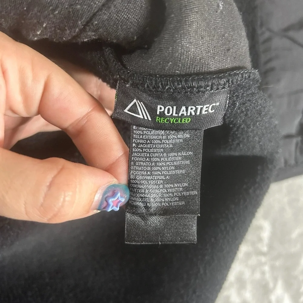 The North Face Jacket Mens Medium Black Fleece Full Zip Polartec Outdoor